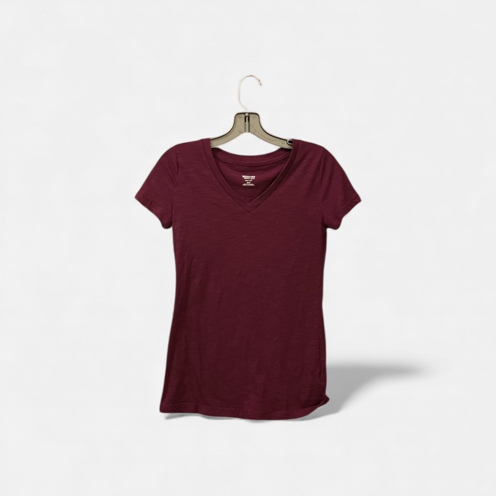 Mossimo Supply Co. Purple V-Neck Tee